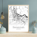 Savannah Georgia City Map Poster - GroovyGrove