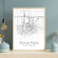 Sioux Falls South Dakota City Map Poster - GroovyGrove