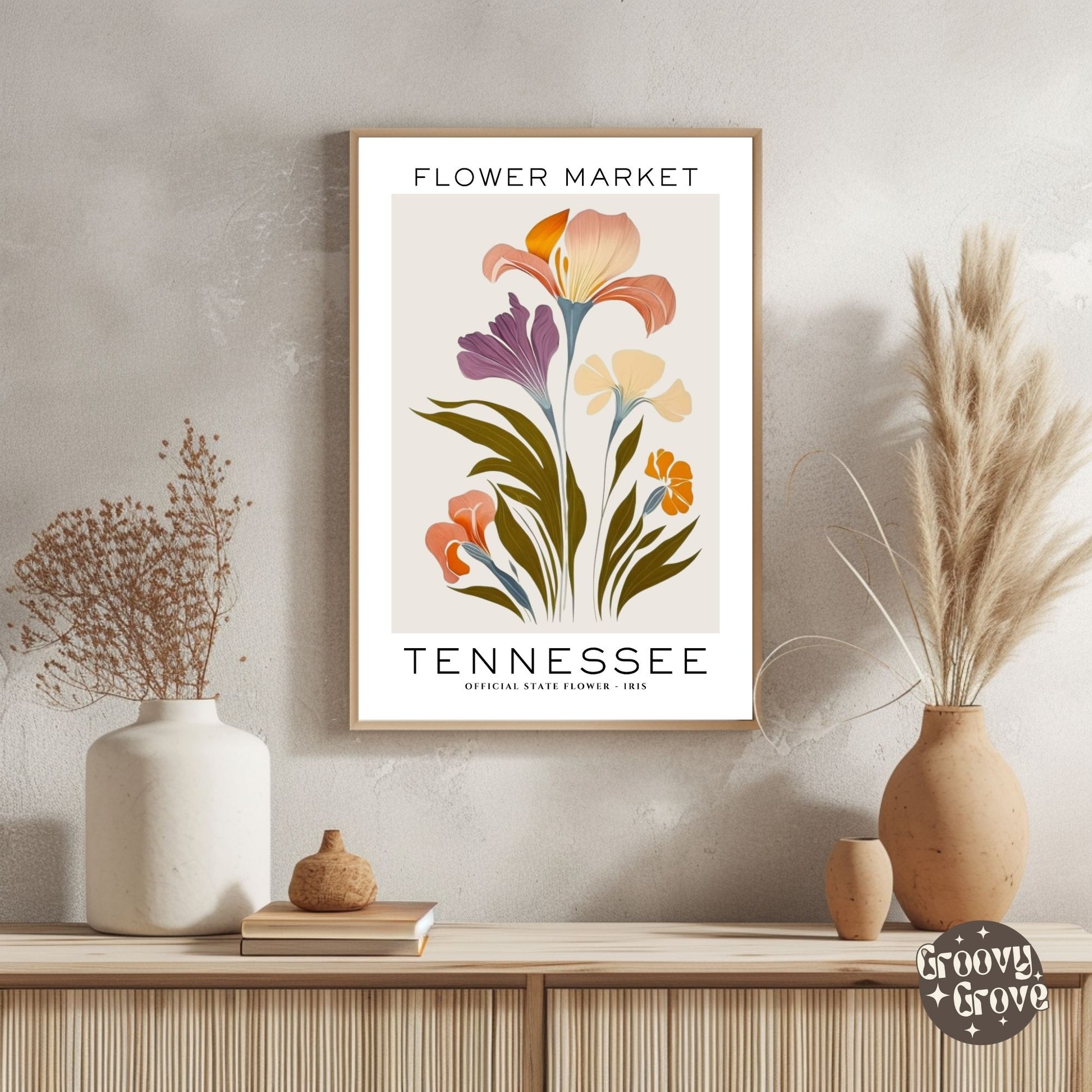 Tennessee Flower Market Poster - GroovyGrove