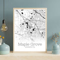 Maple Grove Minnesota City Map Poster - GroovyGrove