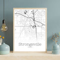 Strongsville Ohio City Map Poster - GroovyGrove