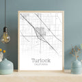 Turlock California City Map Poster - GroovyGrove