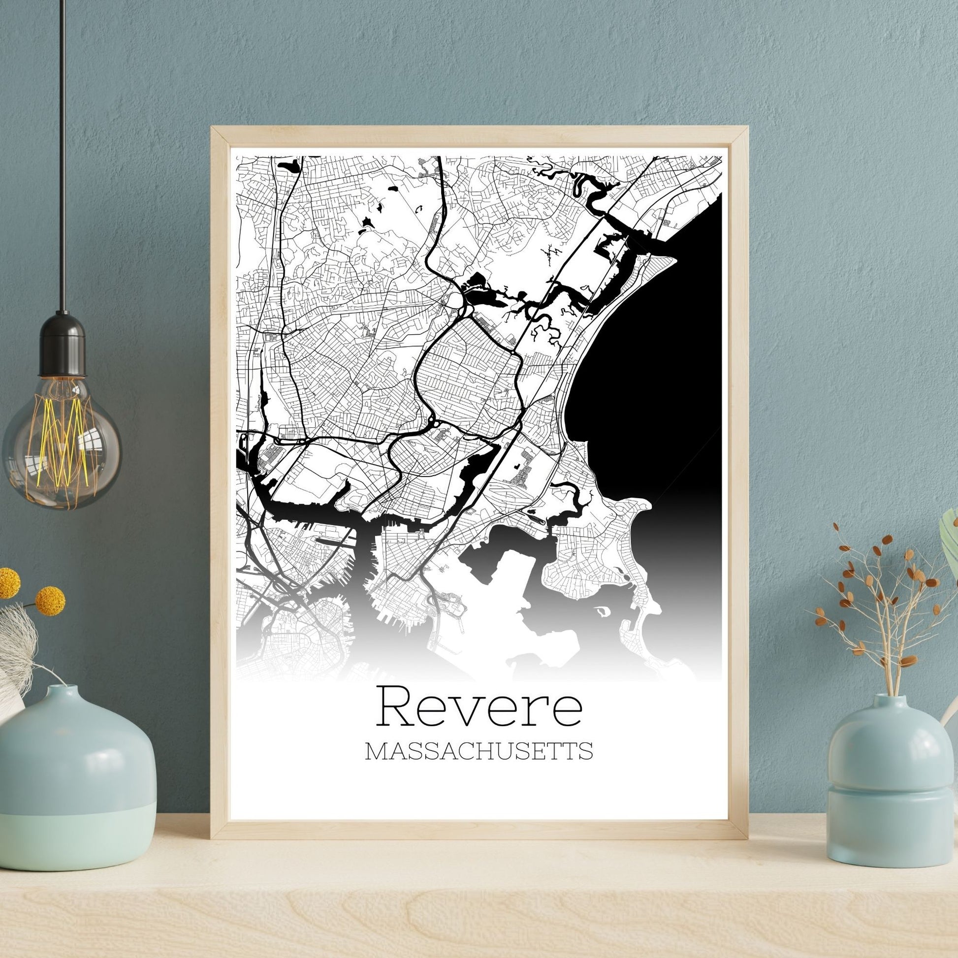 Revere Massachusetts City Map Poster - GroovyGrove