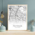 Norwalk California City Map Poster - GroovyGrove