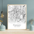 Passaic New Jersey City Map Poster - GroovyGrove