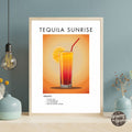 Tequila Sunrise Retro Cocktail Poster - GroovyGrove