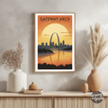 Gateway Arch National Park Vintage Poster - GroovyGrove