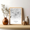 Dallas Texas City Map Poster - GroovyGrove