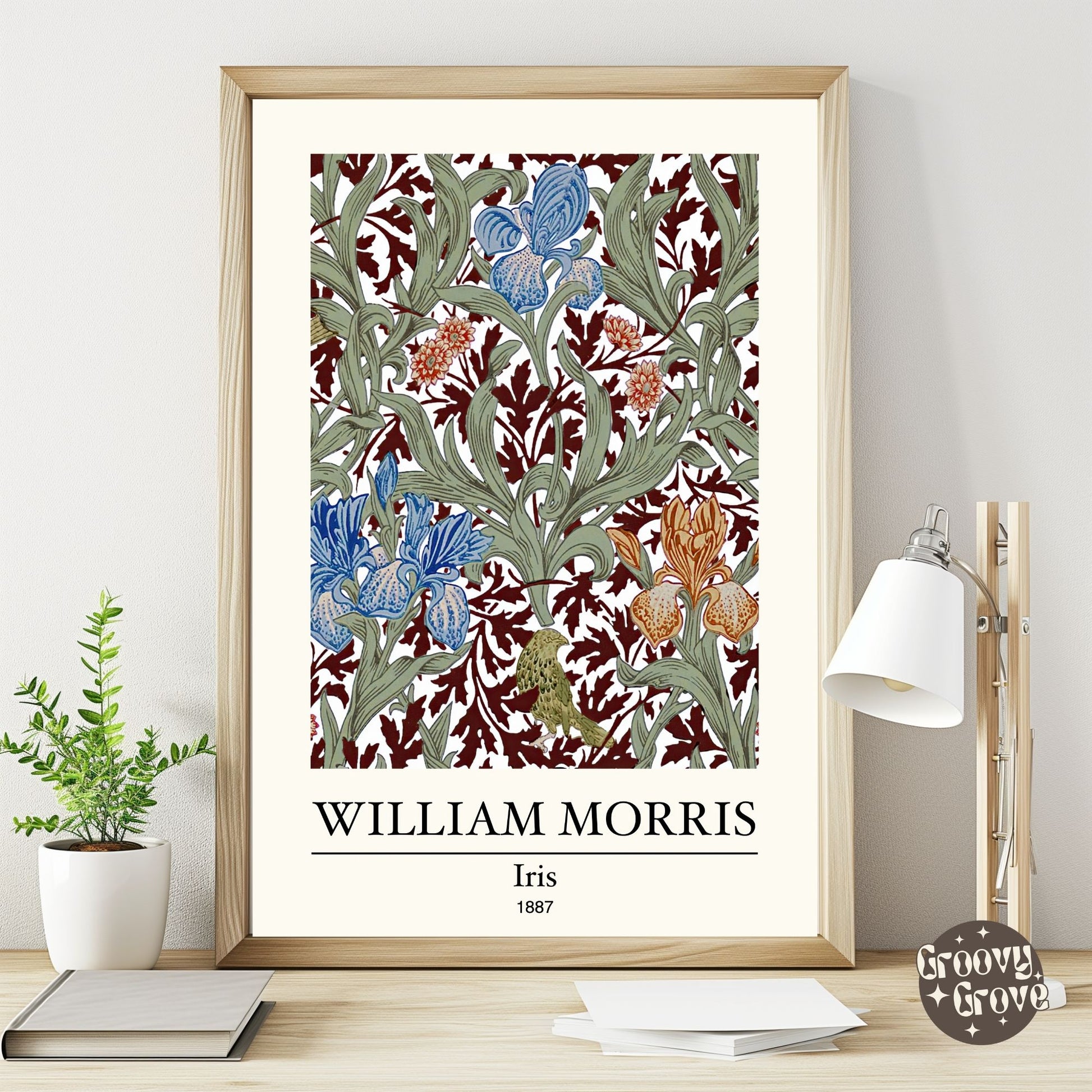 Iris 1887 William Morris Poster - GroovyGrove