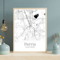 Perris California City Map Poster - GroovyGrove