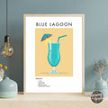 Blue Lagoon Retro Cocktail Poster - GroovyGrove