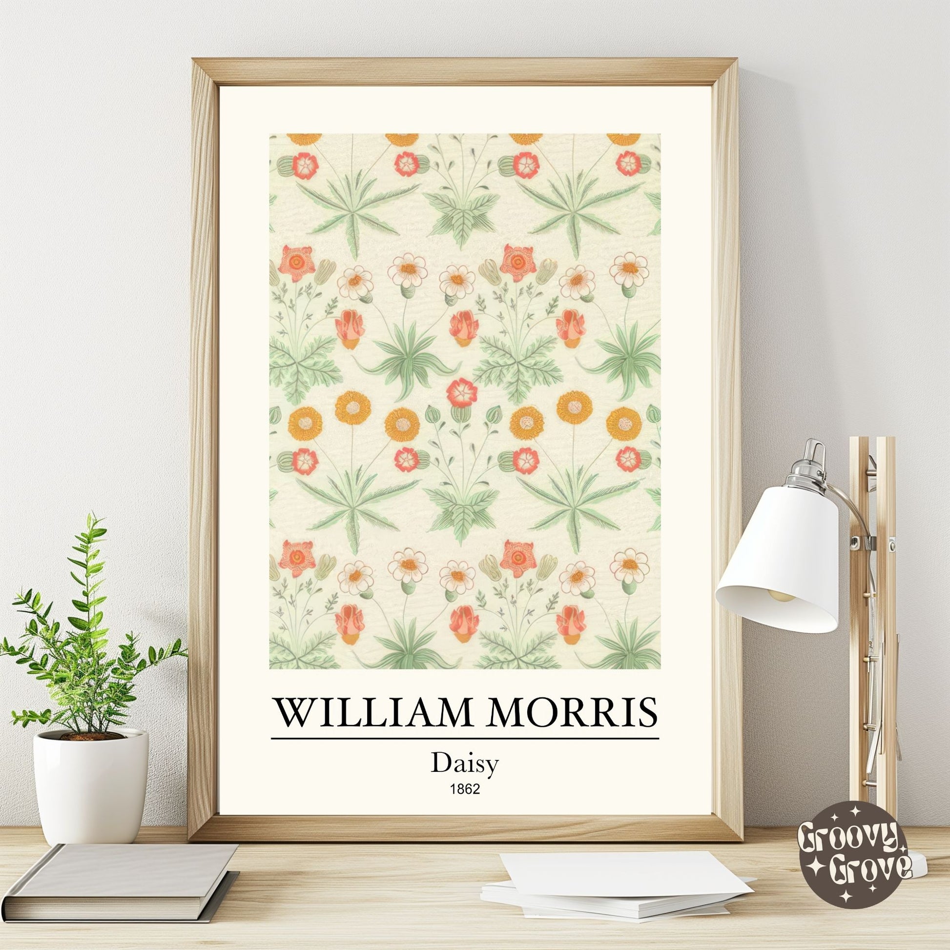 Daisy 1862 William Morris Poster - GroovyGrove