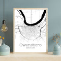 Owensboro Kentucky City Map Poster - GroovyGrove