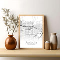 Arcadia California City Map Poster - GroovyGrove