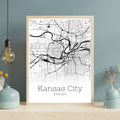 Kansas City Kansas Map Poster - GroovyGrove