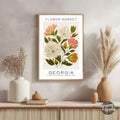 Georgia Flower Market Poster - GroovyGrove