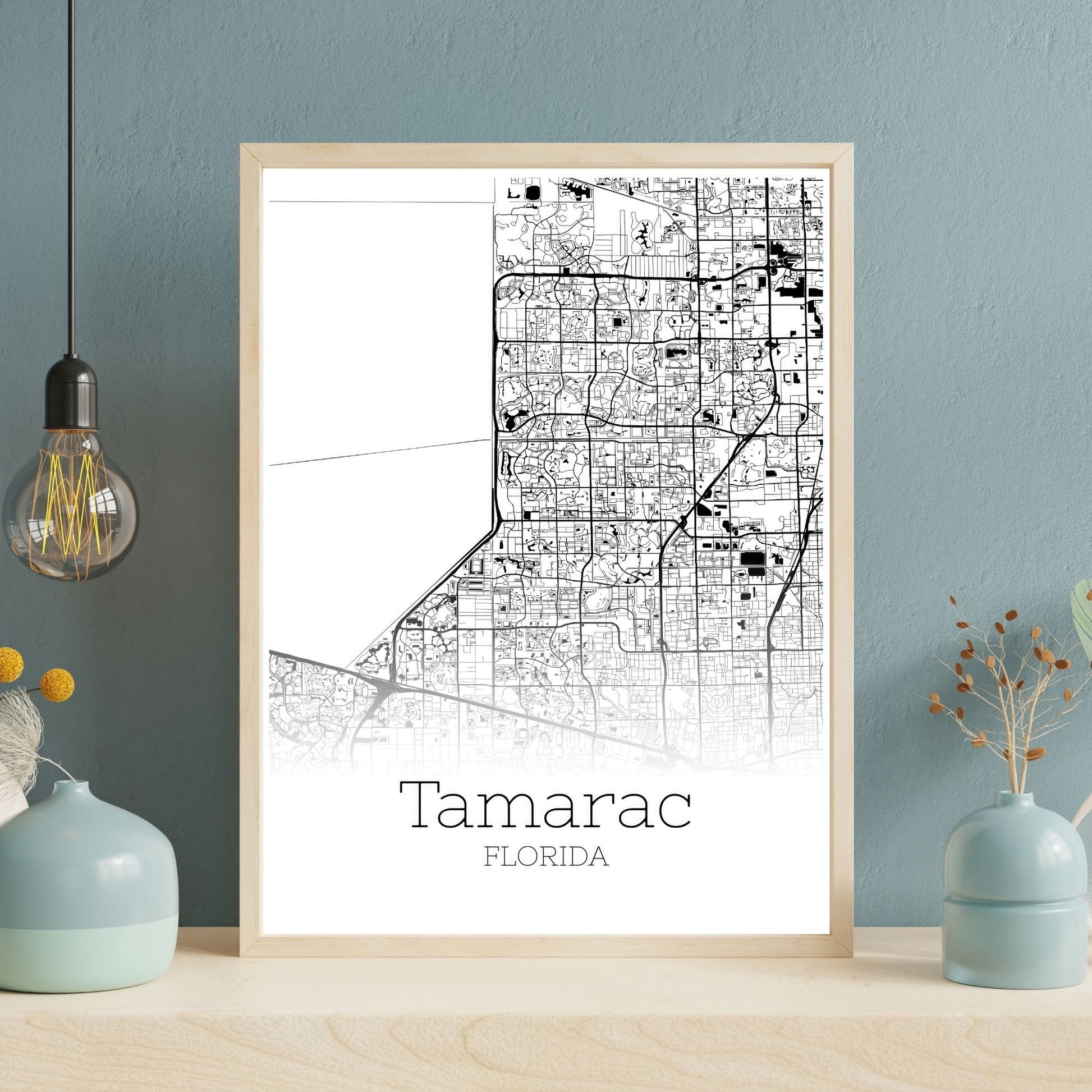 Tamarac Florida City Map Poster - GroovyGrove