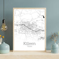 Killeen Texas City Map Poster - GroovyGrove