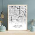 Lynwood California City Map Poster - GroovyGrove