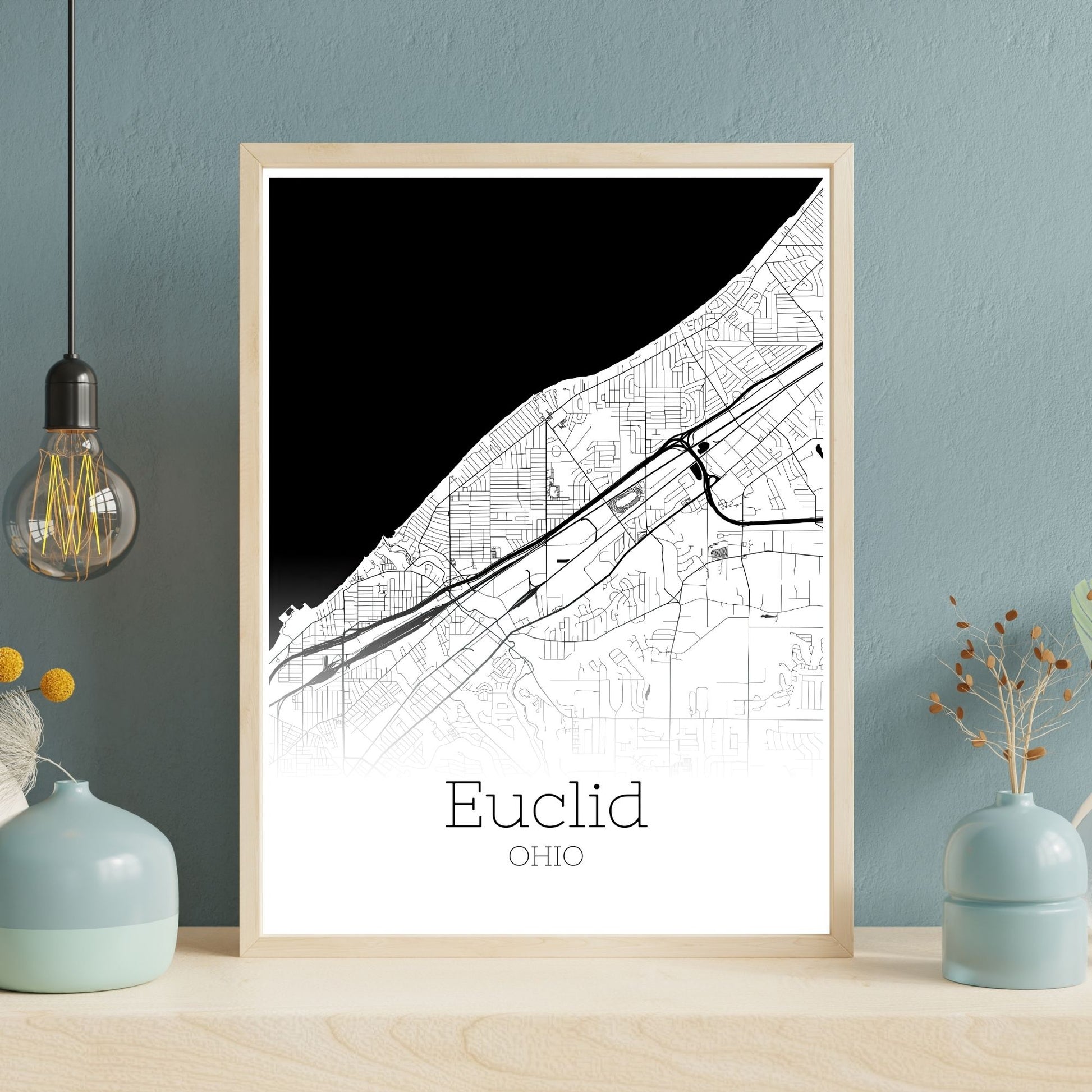 Euclid Ohio City Map Poster - GroovyGrove