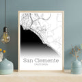 San Clemente California City Map Poster - GroovyGrove