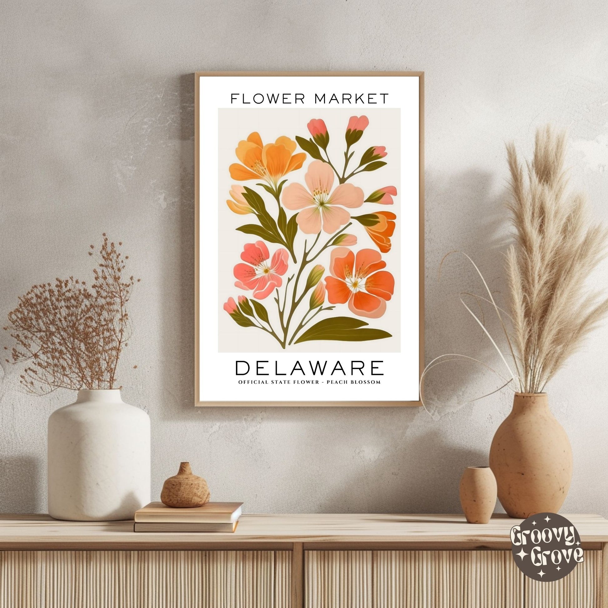 Delaware Flower Market Poster - GroovyGrove