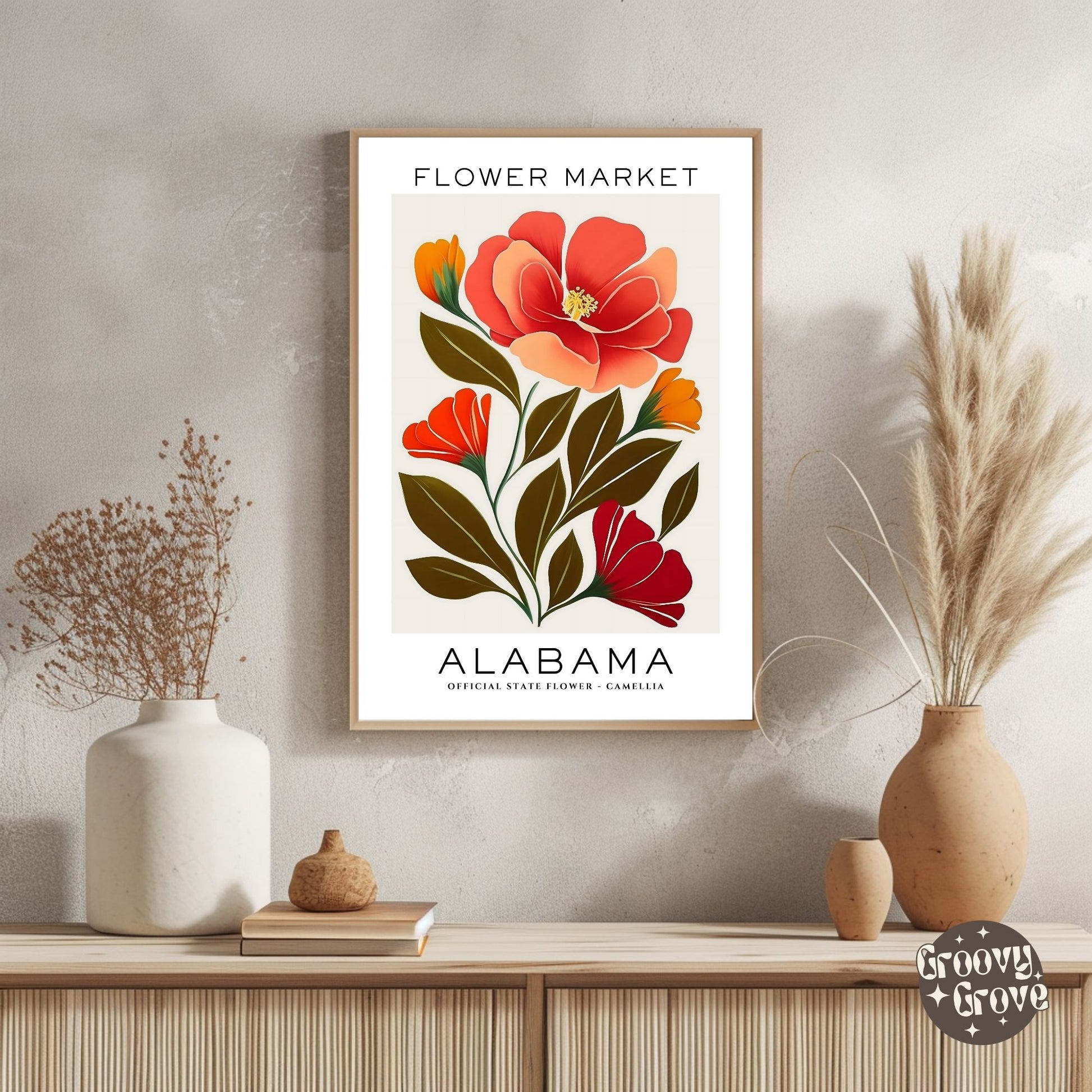 Alabama Flower Market Poster - GroovyGrove