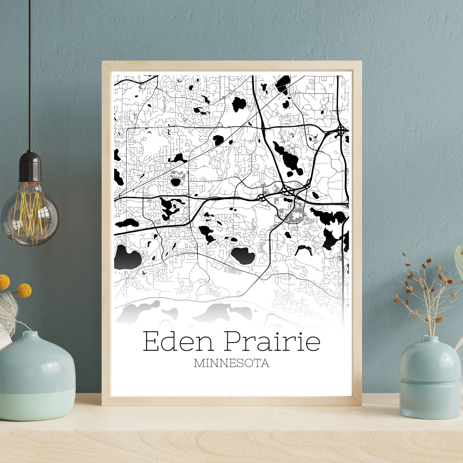 Eden Prairie Minnesota City Map Poster - GroovyGrove