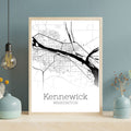 Kennewick Washington City Map Poster - GroovyGrove