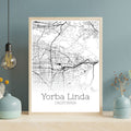 Yorba Linda California City Map Poster - GroovyGrove