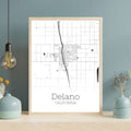 Delano California City Map Poster - GroovyGrove