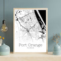 Port Orange Florida City Map Poster - GroovyGrove