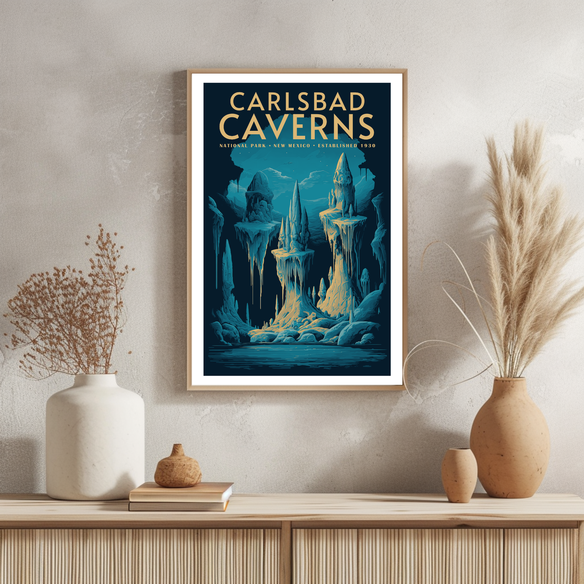 Carlsbad Caverns National Park Vintage Poster - GroovyGrove