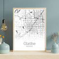 Olathe Kansas City Map Poster - GroovyGrove