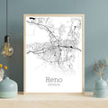 Reno Nevada City Map Poster - GroovyGrove