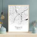 Tigard Oregon City Map Poster - GroovyGrove