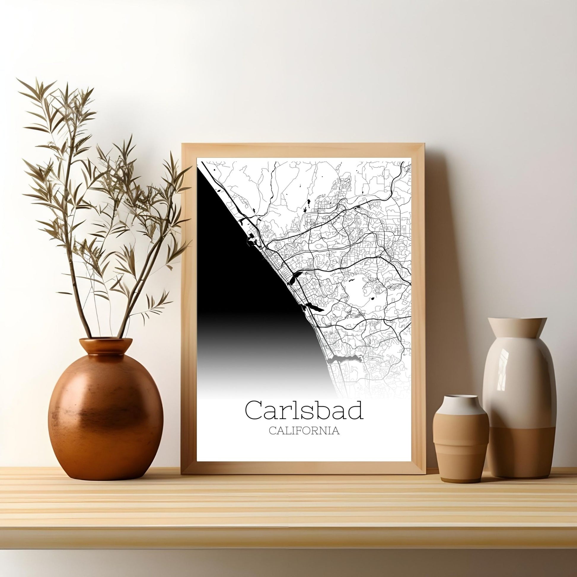 Carlsbad California City Map Poster - GroovyGrove