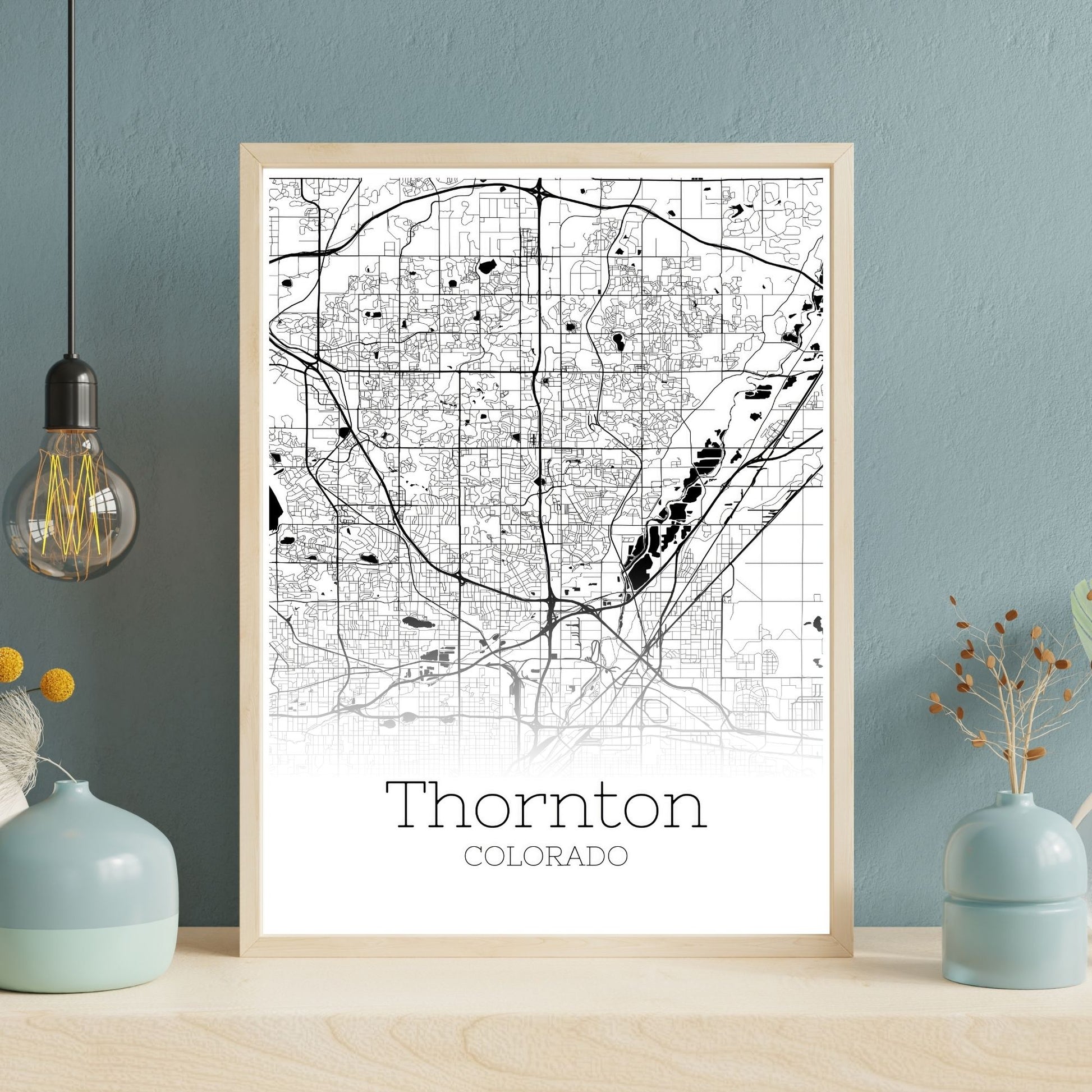 Thornton Colorado City Map Poster - GroovyGrove