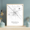 Madera California City Map Poster - GroovyGrove