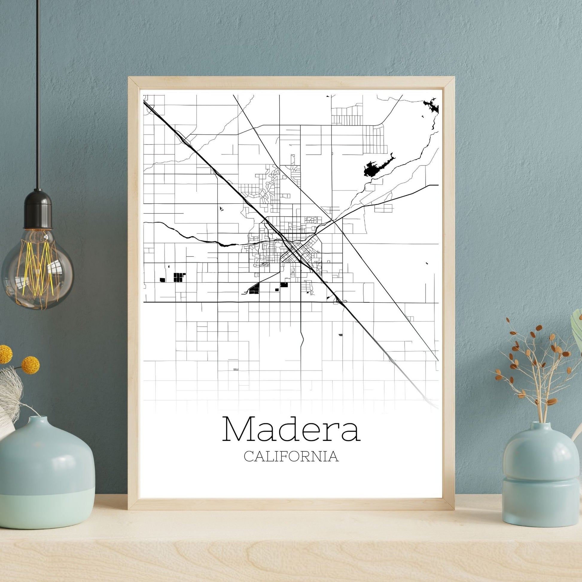 Madera California City Map Poster - GroovyGrove