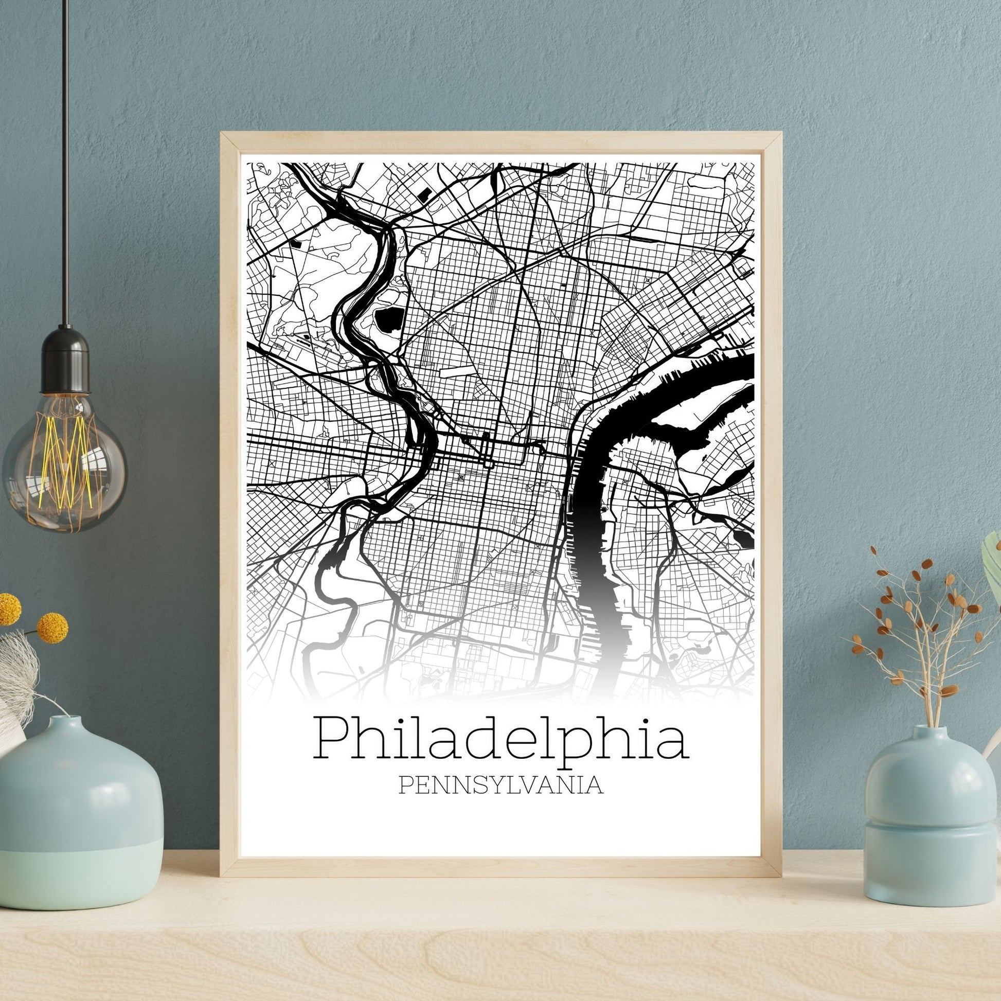 Philadelphia Pennsylvania City Map Poster - GroovyGrove