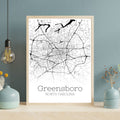 Greensboro North Carolina City Map Poster - GroovyGrove