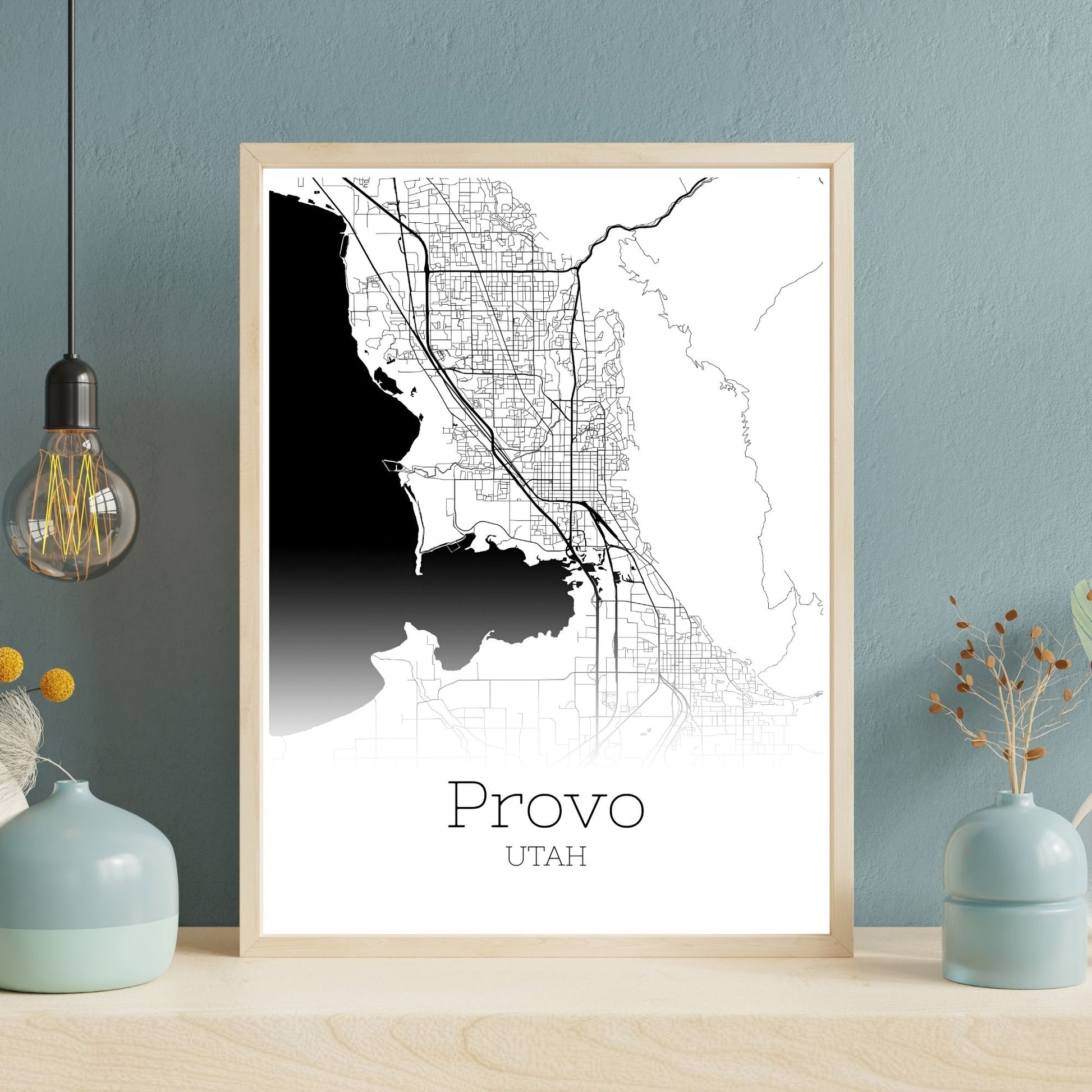 Provo Utah City Map Poster - GroovyGrove