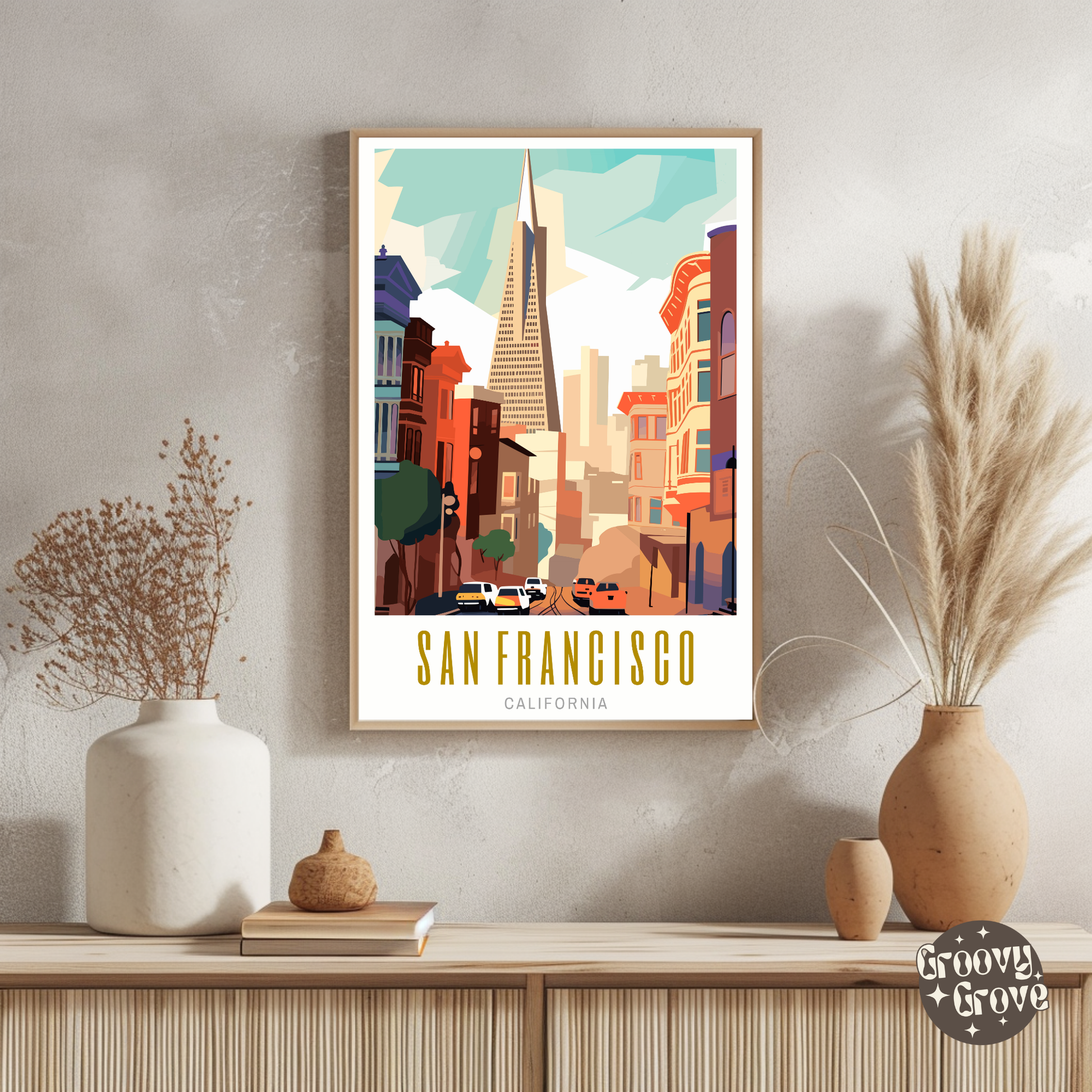 San Francisco California Poster - GroovyGrove