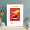 Negroni Retro Cocktail Poster - GroovyGrove