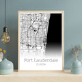 Fort Lauderdale Florida City Map Poster - GroovyGrove