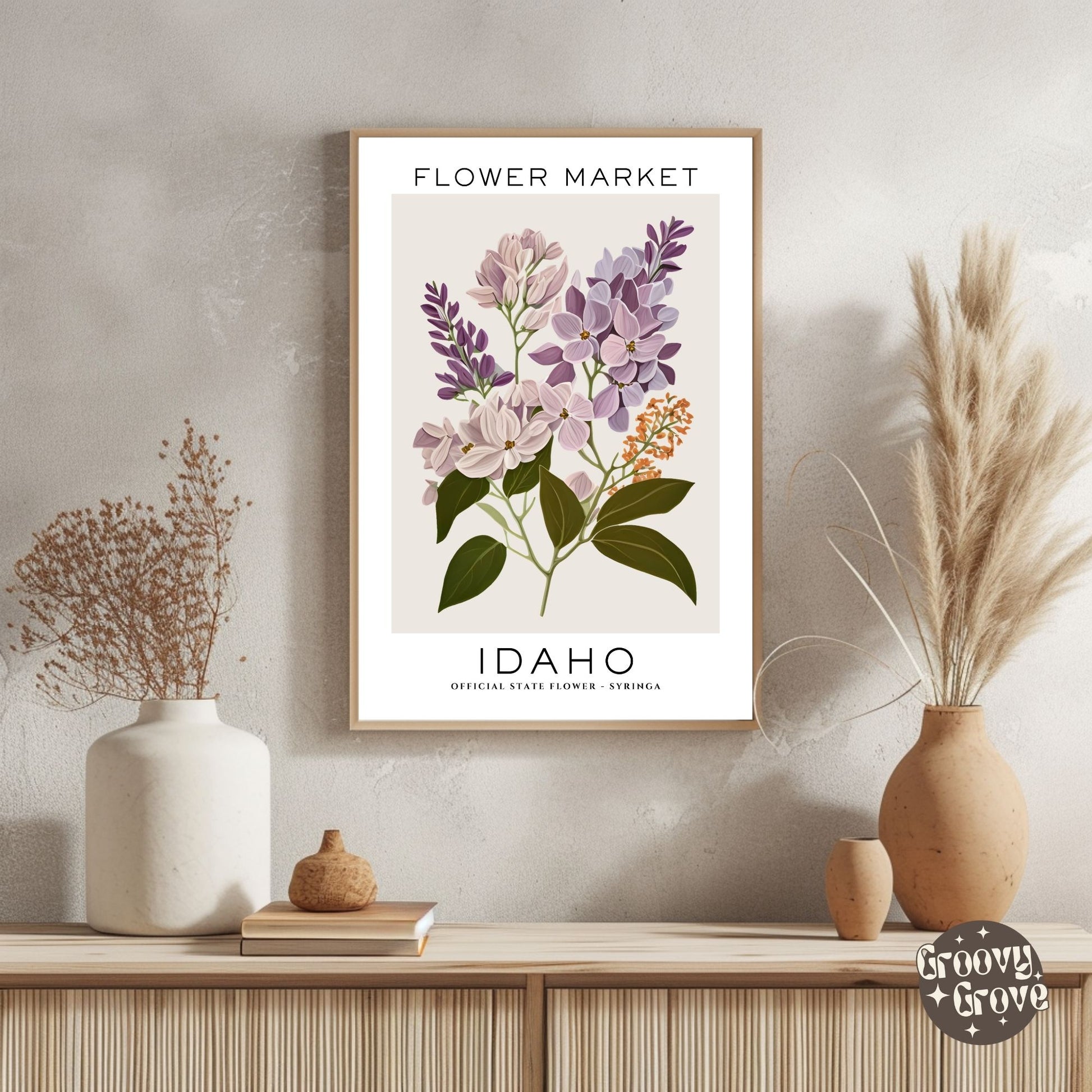 Idaho Flower Market Poster - GroovyGrove