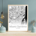 Miami Gardens Florida City Map Poster - GroovyGrove