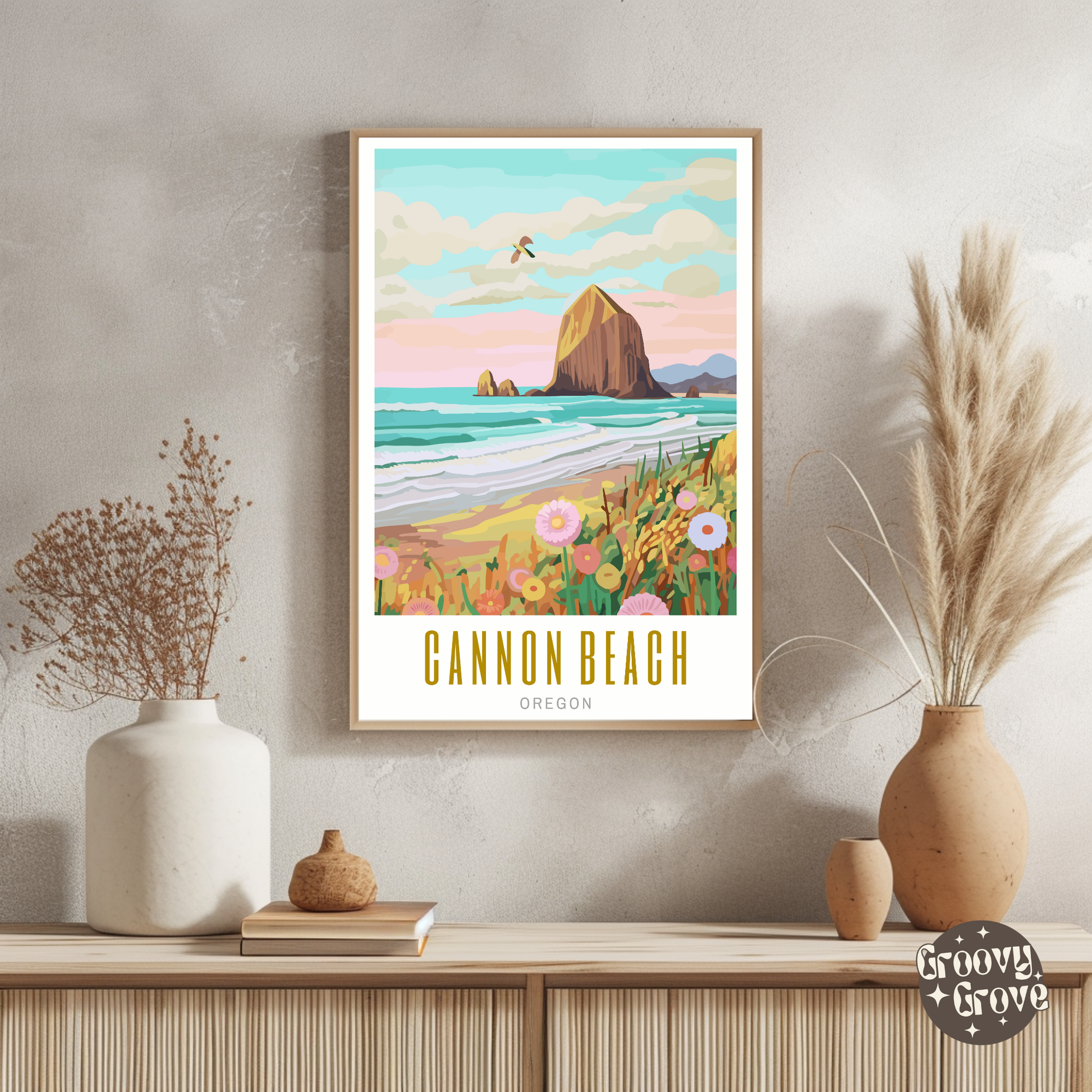 Cannon Beach Oregon Poster - GroovyGrove