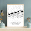 Huntington West Virginia City Map Poster - GroovyGrove